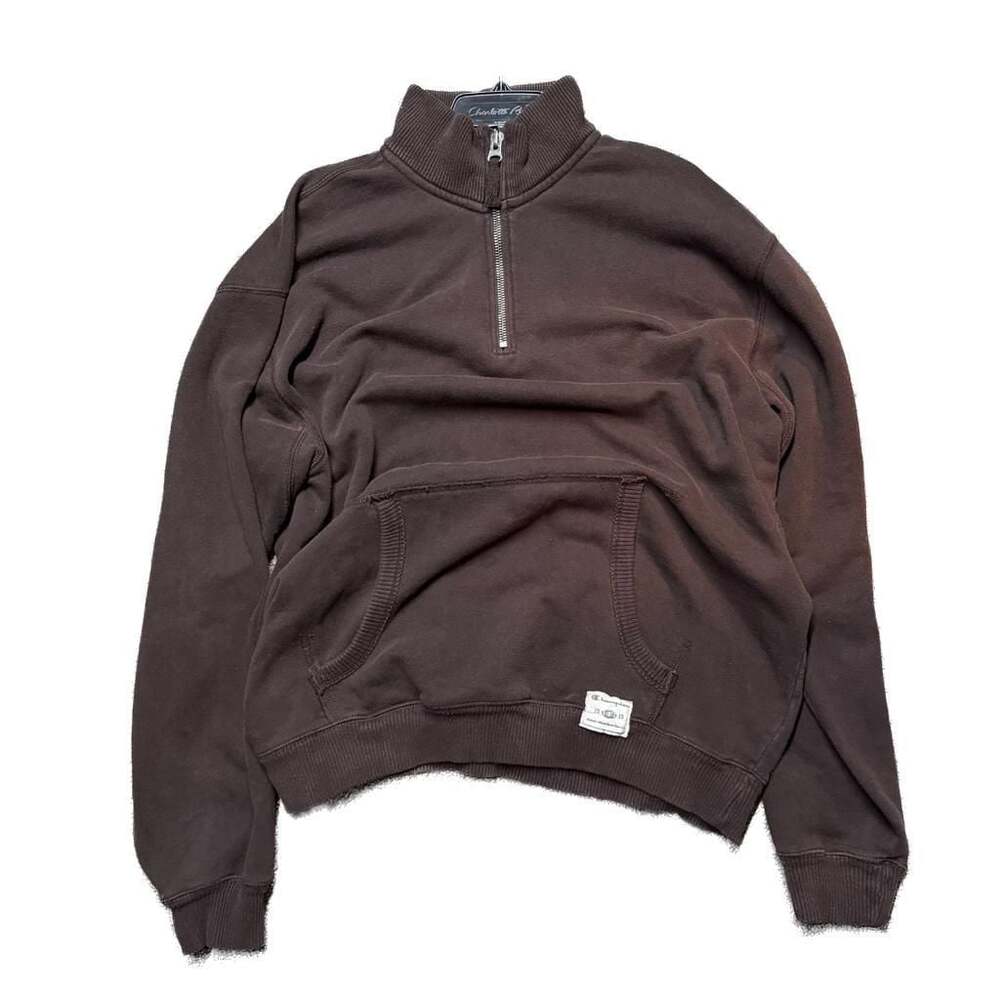 Champion Brown Quarter Zip Sweatshirt XL